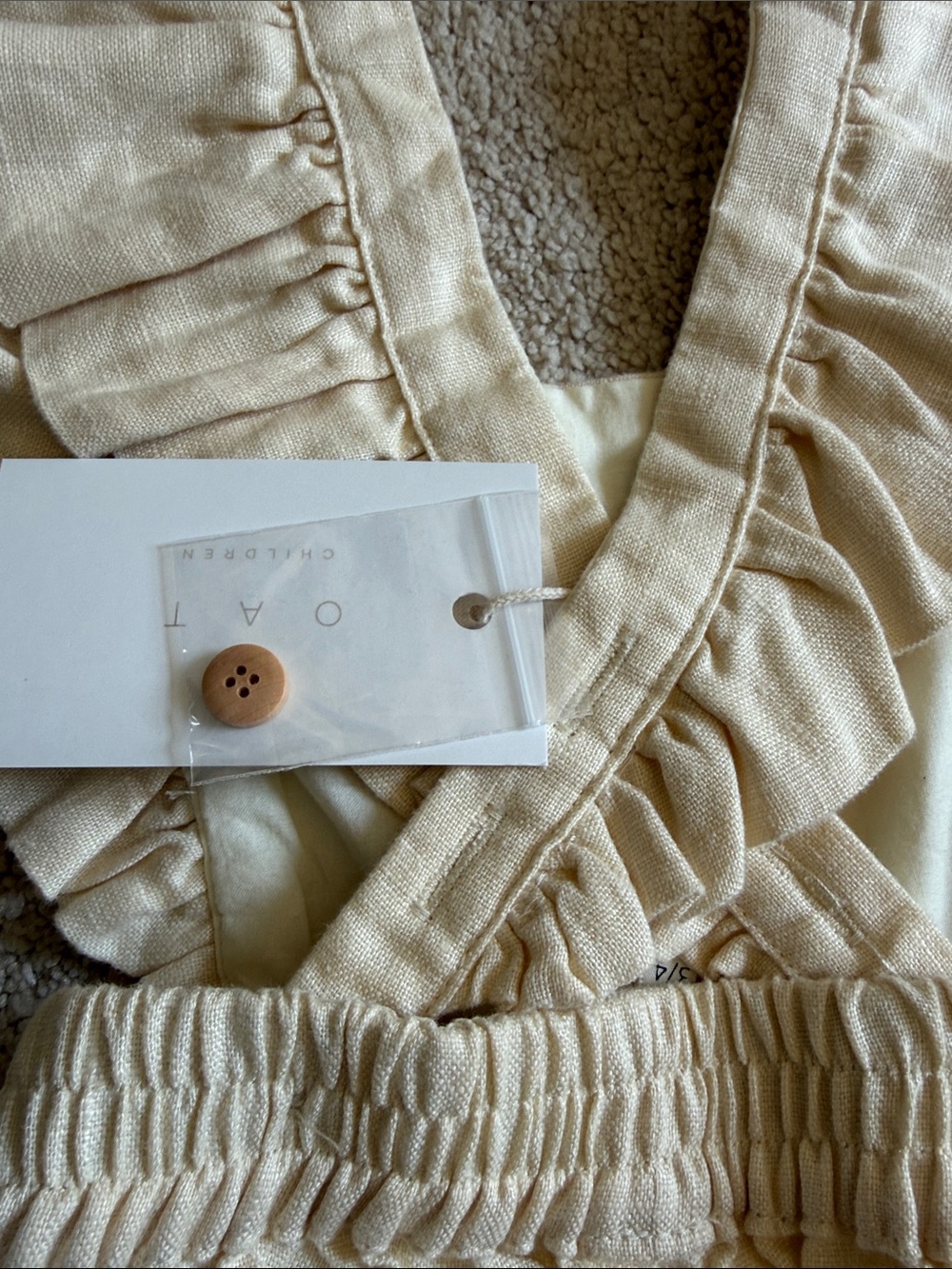 NWT Cream Ruffled Jumpsuit - Picture 3 of 3